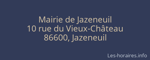Mairie de Jazeneuil