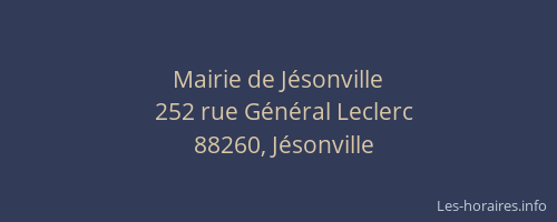 Mairie de J&eacute;sonville
