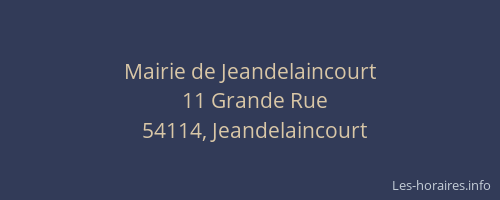 Mairie de Jeandelaincourt