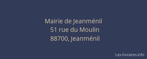 Mairie de Jeanm&eacute;nil