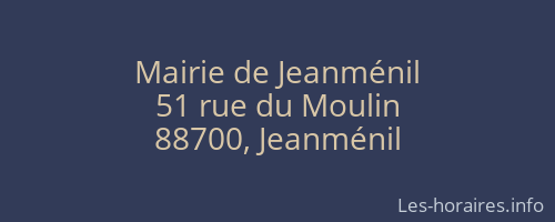 Mairie de Jeanménil