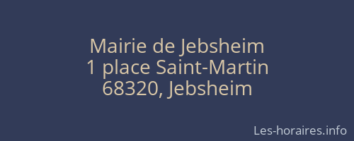 Mairie de Jebsheim