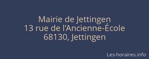 Mairie de Jettingen