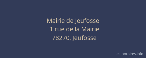 Mairie de Jeufosse