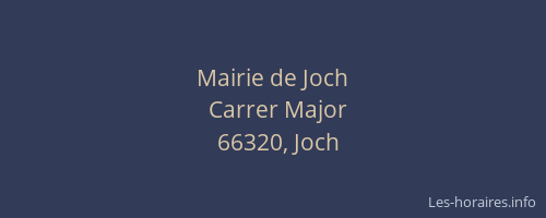 Mairie de Joch