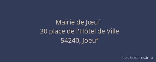 Mairie de Jœuf