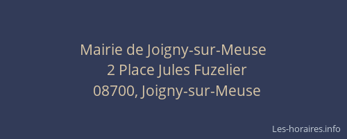 Mairie de Joigny-sur-Meuse