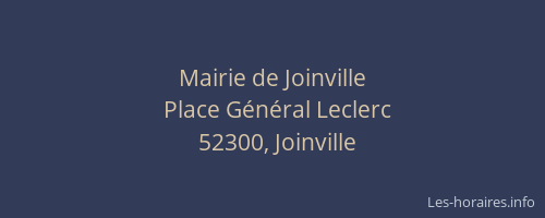 Mairie de Joinville