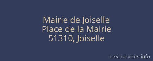 Mairie de Joiselle