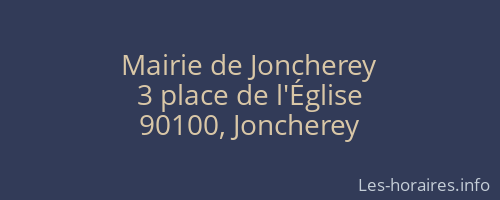 Mairie de Joncherey