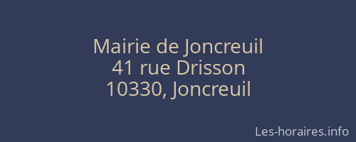 Mairie de Joncreuil