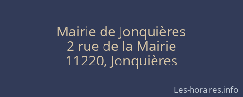 Mairie de Jonquières