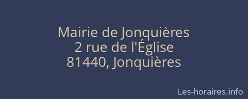 Mairie de Jonquières