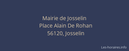 Mairie de Josselin