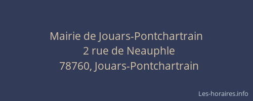 Mairie de Jouars-Pontchartrain