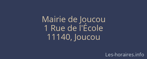 Mairie de Joucou