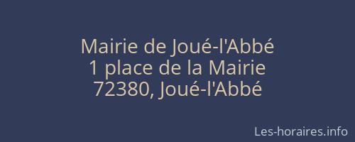 Mairie de Joué-l'Abbé