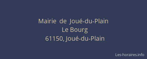 Mairie  de  Jou&eacute;-du-Plain