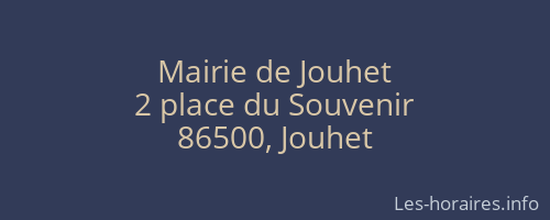 Mairie de Jouhet