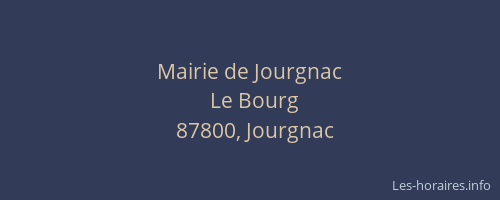 Mairie de Jourgnac