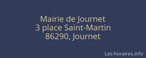 Mairie de Journet