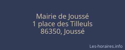 Mairie de Joussé