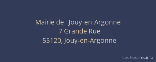 Mairie de   Jouy-en-Argonne