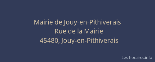 Mairie de Jouy-en-Pithiverais