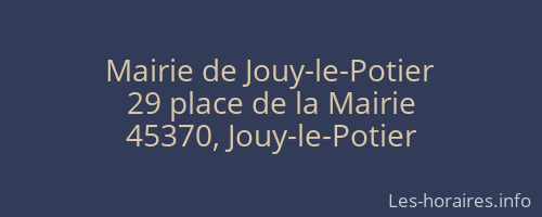 Mairie de Jouy-le-Potier