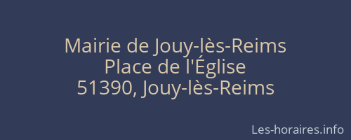 Mairie de Jouy-lès-Reims
