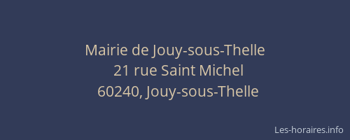 Mairie de Jouy-sous-Thelle