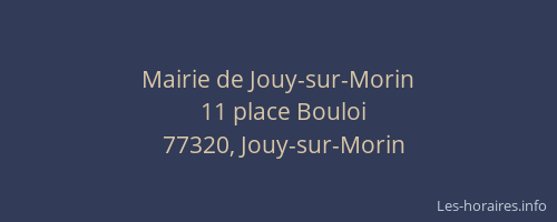 Mairie de Jouy-sur-Morin