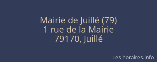 Mairie de Juillé (79)