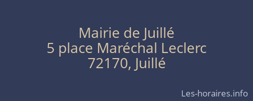 Mairie de Juillé