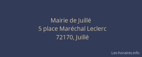 Mairie de Juill&eacute;