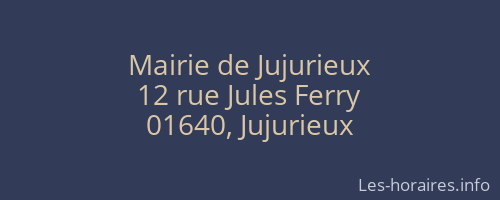 Mairie de Jujurieux