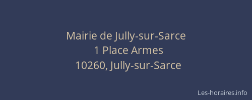 Mairie de Jully-sur-Sarce
