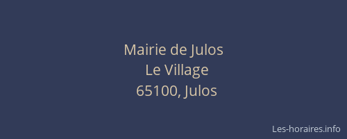 Mairie de Julos