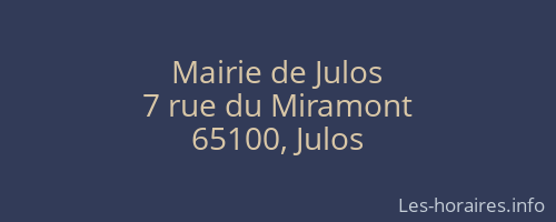 Mairie de Julos