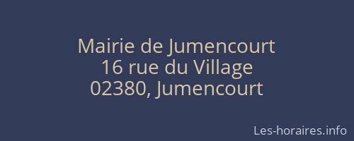 Mairie de Jumencourt