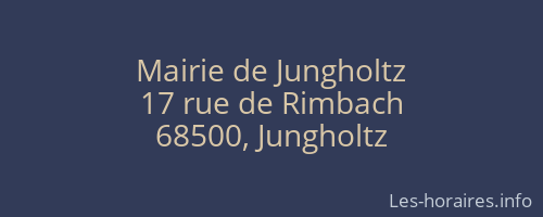 Mairie de Jungholtz