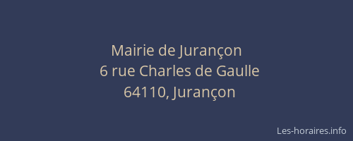 Mairie de Juran&ccedil;on