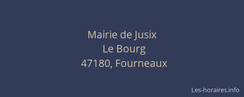 Mairie de Jusix
