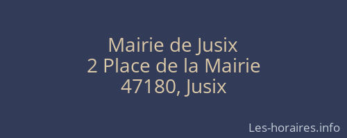 Mairie de Jusix