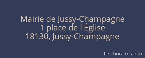 Mairie de Jussy-Champagne