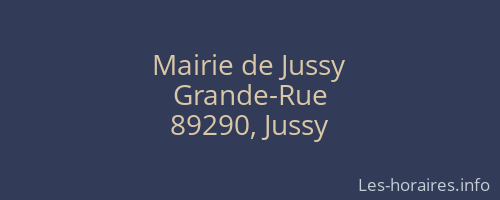 Mairie de Jussy
