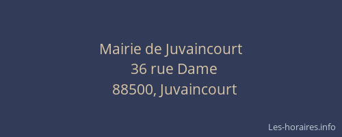Mairie de Juvaincourt