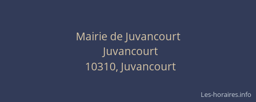 Mairie de Juvancourt