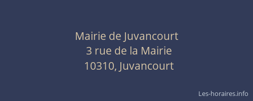 Mairie de Juvancourt