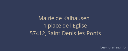 Mairie de Kalhausen